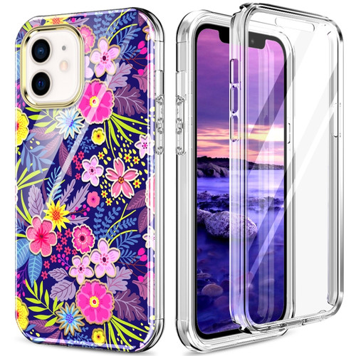 iPhone 12 mini 360 Full Body Painted Phone Case  - Flowers L08