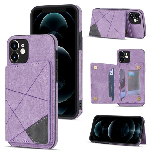 iPhone 12 mini Line Card Holder Phone Case  - Purple