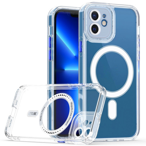 iPhone 12 mini Cat-eye TPU + Acrylic Magsafe Phone Case  - Blue