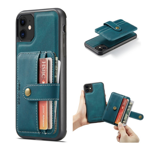 iPhone 12 mini JEEHOOD RFID Blocking Anti-Theft Wallet Phone Case  - Blue