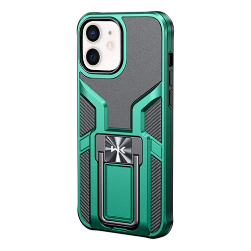 iPhone 12 mini WK WTP-013 Shockproof PC + TPU Phone Case with Metal Holder  - Malachite Green