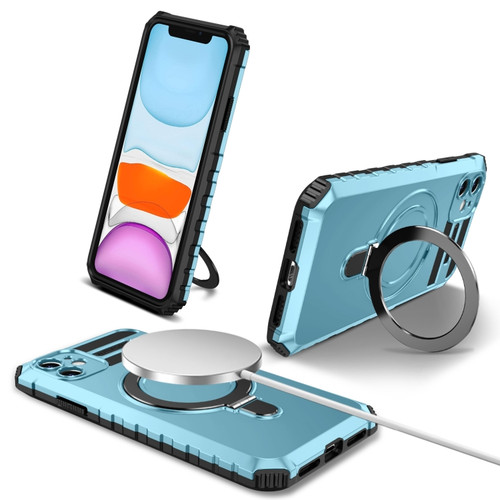 iPhone 11 MagSafe Magnetic Holder Phone Case - Light Blue