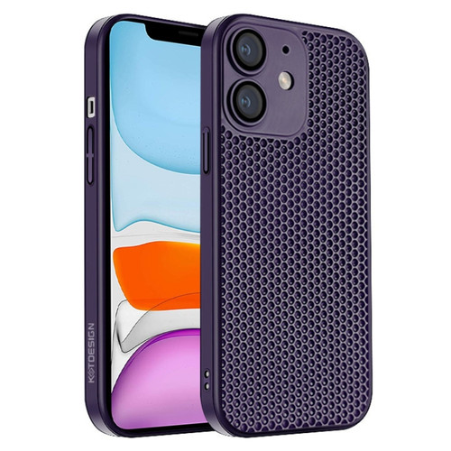 iPhone 11 Honeycomb Radiating PC Phone Case - Purple