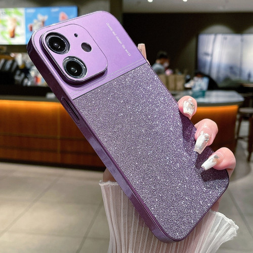 iPhone 11 Metallic Glitter Powder Shockproof Phone Case - Purple