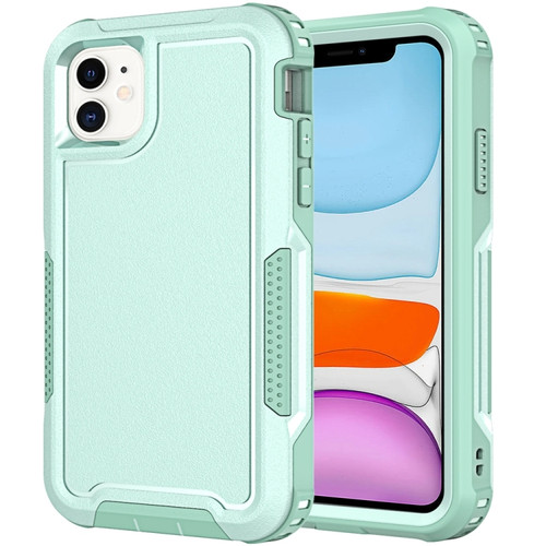 iPhone 11 3 in 1 PC + TPU Shockproof Phone Case - Mint Green