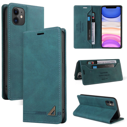 Skin Feel Anti-theft Brush Horizontal Flip Leather Case with Holder & Card Slots & Wallet iPhone 11 - Blue