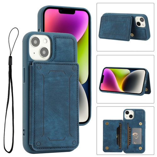 iPhone 11 Dream Magnetic Back Cover Card Wallet Phone Case - Blue