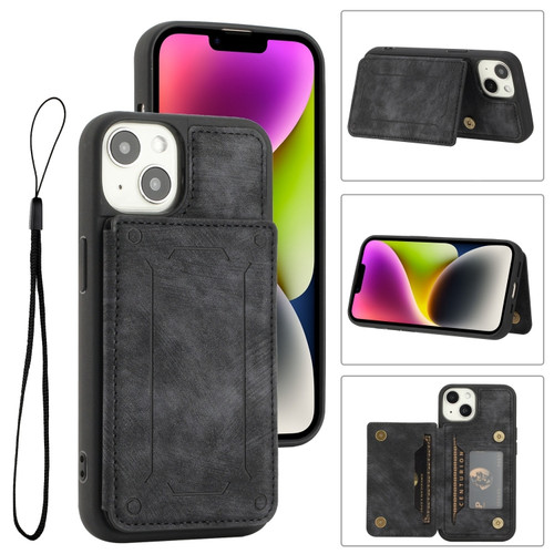 iPhone 11 Dream Magnetic Back Cover Card Wallet Phone Case - Black