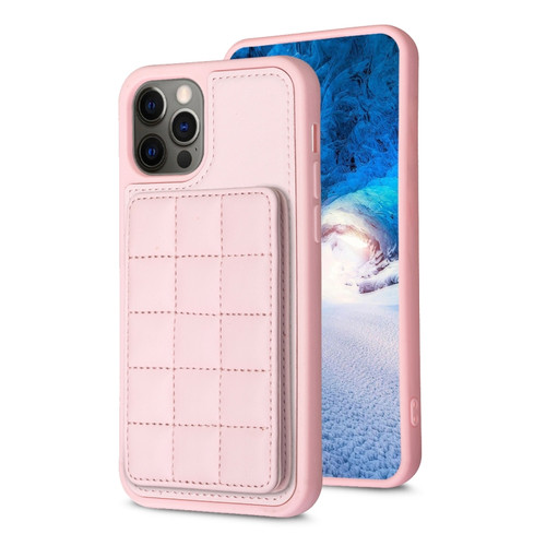 iPhone 11 Grid Card Slot Holder Phone Case - Pink
