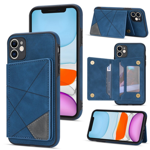 iPhone 11 Line Card Holder Phone Case  - Blue