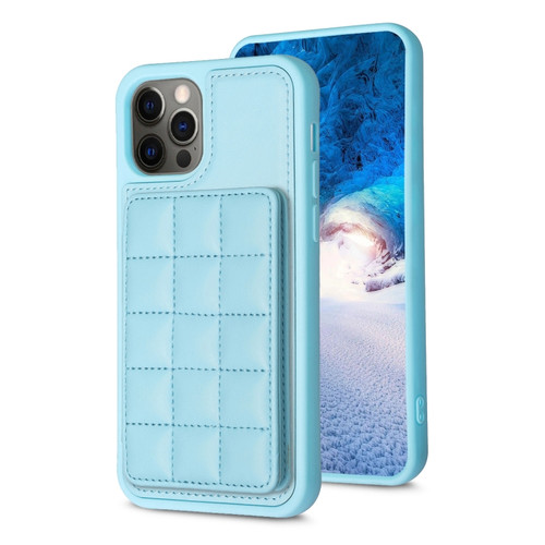iPhone 11 Grid Card Slot Holder Phone Case - Blue