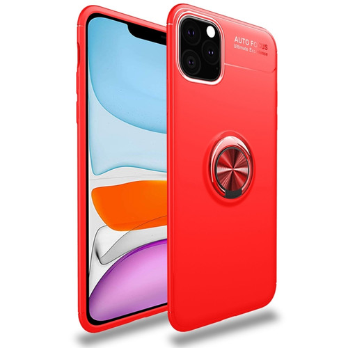 iPhone 11 lenuo Shockproof TPU Case with Invisible Holder  - Red
