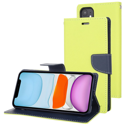 iPhone 11 MERCURY GOOSPERY FANCY DIARY Horizontal Flip Leather Case with Holder & Card Slots & Wallet - Green