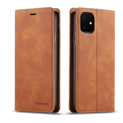 iPhone 11 Forwenw Dream Series Oil Edge Strong Magnetism Horizontal Flip Leather Case with Holder & Card Slots & Wallet & Photo Frame - Brown