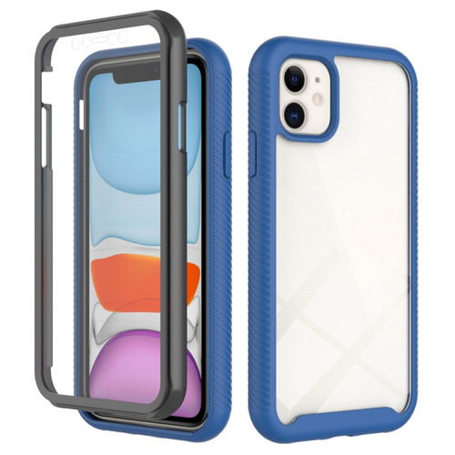 iPhone 11 Starry Sky Solid Color Series Shockproof PC + TPU Case with PET Film  - Royal Blue