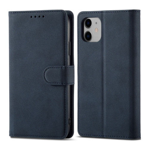 Frosted Anti-theft Brush Horizontal Flip Leather Case with Holder & Card Slots & Wallet iPhone 11 - Dark Blue