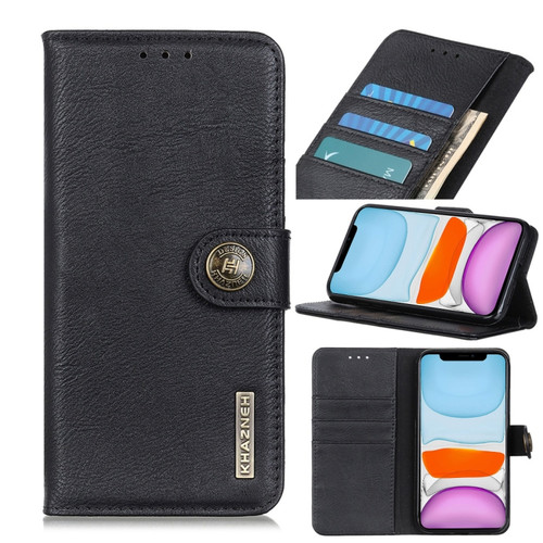 iPhone 11 Cowhide Texture Horizontal Flip Leather Case with Holder & Card Slots & Wallet - Black
