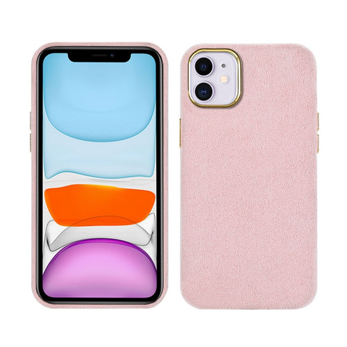 iPhone 11 Plush Roughout PU Phone Case  - Pink