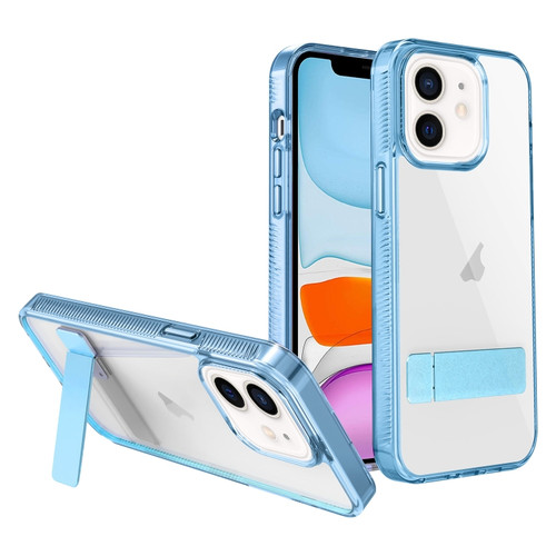 iPhone 11 High Transparent Holder Phone Case - Blue