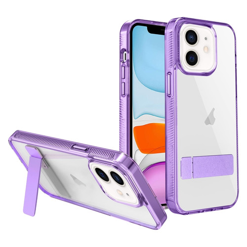 iPhone 11 High Transparent Holder Phone Case - Purple