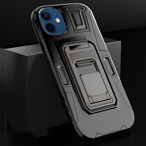 iPhone 11 MechaWarrior Multifunctional Holder Phone Case - Black