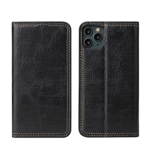 iPhone 11 Retro Tree Bark Texture PU Magnetic Horizontal Flip Leather Case with Holder & Card Slots & Wallet - Black