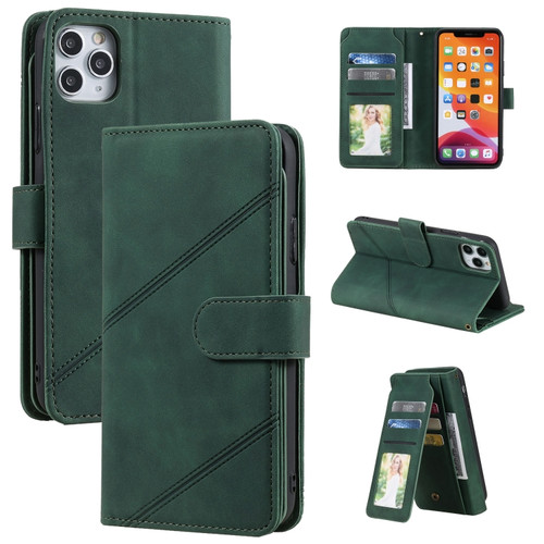 iPhone 11 Skin Feel Business Horizontal Flip PU Leather Case with Holder & Multi-Card Slots & Wallet & Lanyard & Photo Frame  - Green