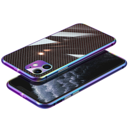 iPhone 11 Carbon Brazed Stainless Steel Ultra Thin Protective Phone Case  - Colorful