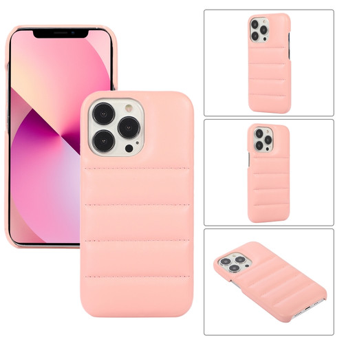 iPhone 11 Pro Max Thick Down Jacket Soft PU Phone Case - Pink