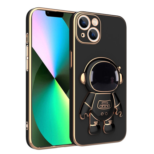 iPhone 11 Pro Max Plating Astronaut Holder Phone Case  - Black