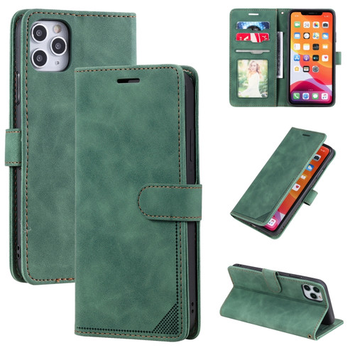 Skin Feel Anti-theft Brush Horizontal Flip Leather Phone Case iPhone 11 Pro Max - Green