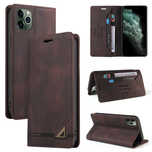 Skin Feel Anti-theft Brush Horizontal Flip Leather Case with Holder & Card Slots & Wallet iPhone 11 Pro Max - Brown