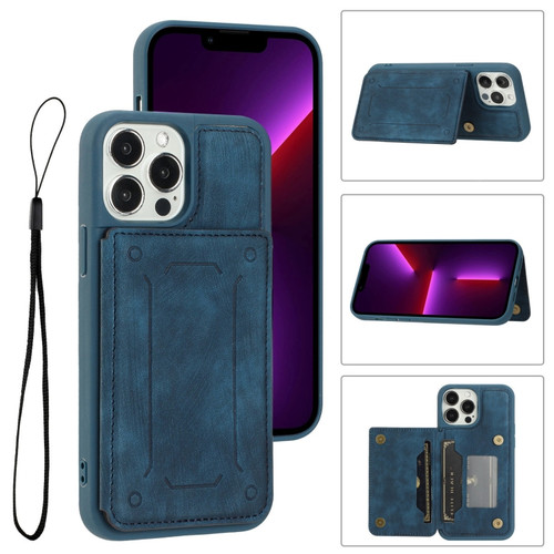 iPhone 11 Pro Max Dream Magnetic Back Cover Card Wallet Phone Case - Blue