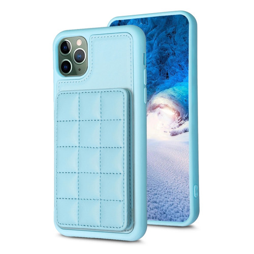 iPhone 11 Pro Max Grid Card Slot Holder Phone Case - Blue