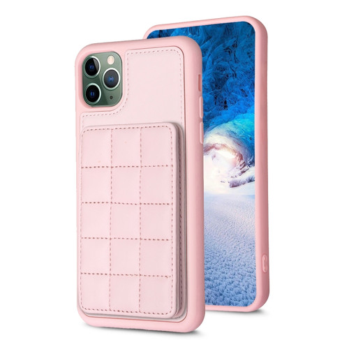 iPhone 11 Pro Max Grid Card Slot Holder Phone Case - Pink