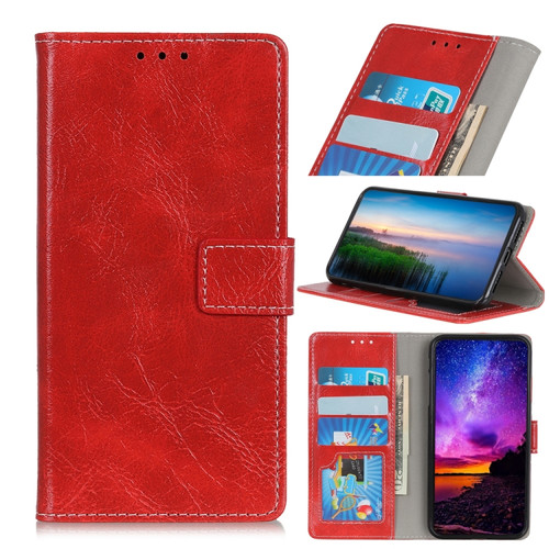 iPhone 11 Pro Max Retro Crazy Horse Texture Horizontal Flip Leather Case, with Holder & Card Slots & Photo Frame & Wallet  - Red