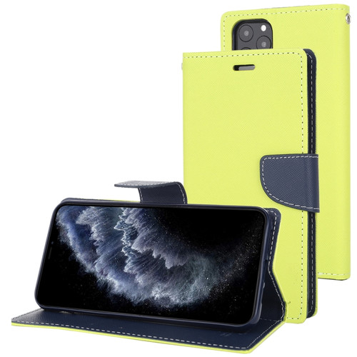 iPhone 11 Pro Max MERCURY GOOSPERY FANCY DIARY Horizontal Flip Leather Case with Holder & Card Slots & Wallet - Green