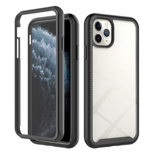 iPhone 11 Pro Max Starry Sky Solid Color Series Shockproof PC + TPU Case with PET Film  - Black