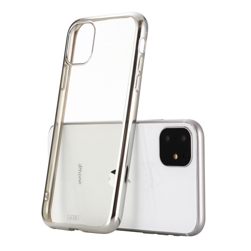 iPhone 11 Pro Max GEBEI Plating TPU Shockproof Protective Case - Silver