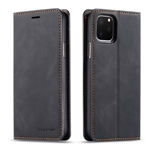 iPhone 11 Pro Max Forwenw Dream Series Oil Edge Strong Magnetism Horizontal Flip Leather Case with Holder & Card Slots & Wallet & Photo Frame - Black