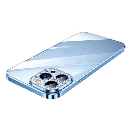 iPhone 11 Pro Max SULADA Diamond Lens Protector Plated Frosted Case  - Sierra Blue