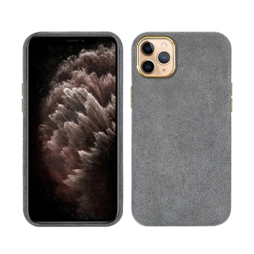 iPhone 11 Pro Max Plush Roughout PU Phone Case  - Grey
