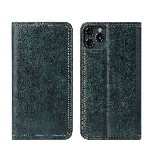 iPhone 11 Pro Max Retro Tree Bark Texture PU Magnetic Horizontal Flip Leather Case with Holder & Card Slots & Wallet - Green