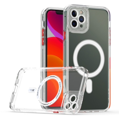 iPhone 11 Pro Max Cat-eye TPU + Acrylic Magsafe Phone Case  - Red