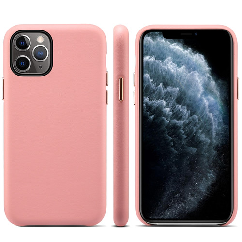 iPhone 11 Pro Max Lamb Grain PU Back Cover Phone Case - Pink