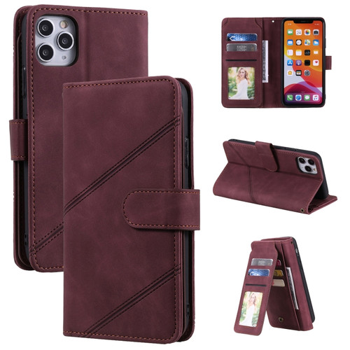iPhone 11 Pro Max Skin Feel Business Horizontal Flip PU Leather Case with Holder & Multi-Card Slots & Wallet & Lanyard & Photo Frame  - Red
