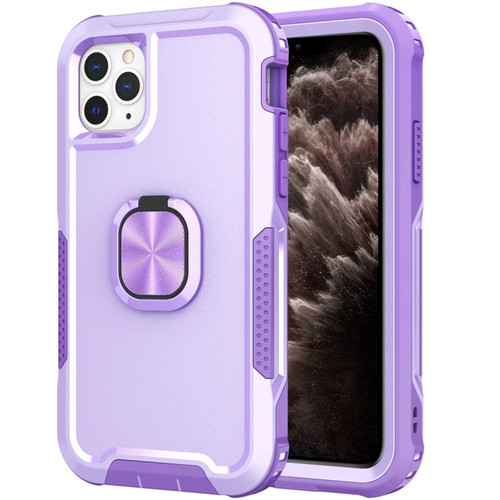 3 in 1 PC + TPU Phone Case with Ring Holder iPhone 11 Pro Max - Purple
