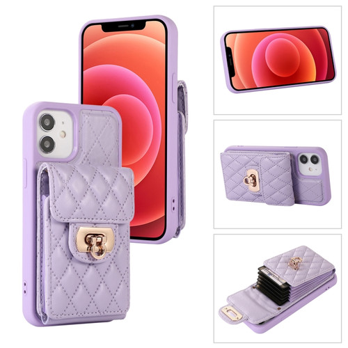 iPhone 11 Pro Max Card Slot Leather Phone Case - Purple