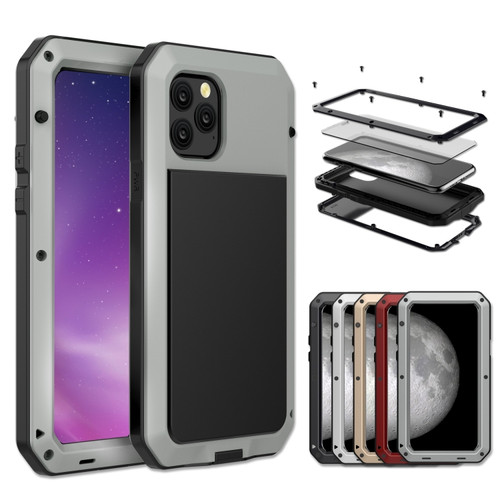 iPhone 11 Pro Max Metal Armor Triple Proofing  Protective Case - Silver