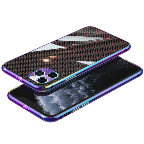 iPhone 11 Pro Max Carbon Brazed Stainless Steel Ultra Thin Protective Phone Case  - Colorful